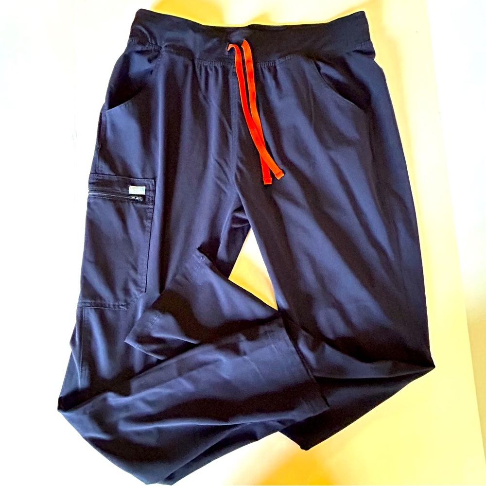 Lago 3 Pocket Scrub Pants, Ladies Size Medium, Navy Blue